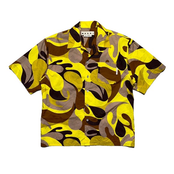 SS22 Psychedelic boxy button down shirt